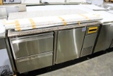 NEW THERMALRITE TPT602C-6021 SELF CONTAINED 5FT MARBLE WORKTOP 2-DRAWER 1-DOOR COOLER