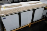 NEW THERMALRITE TPT843C 7FT SELF CONTAINED MARBLE WORKTOP 3-DOOR COOLER