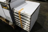 NEW PREPRITE PAD7 23IN. STAINLESS STEEL 7-DRAWER AMBIENT CABINET ON CASTERS