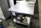 3FT STAINLESS STEEL WORKTOP TABLE