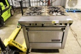 GARLAND 34IN. GAS 4-EYE RANGE W/ OVEN