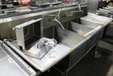 10FT STAINLESS STEEL 3-COMPARTMENT SINK W/ HAND SINK