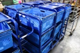 NATIONAL CART BLUE TOTE PICKING CARTS W/ TOTES