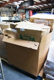 1 LOT - LARGE BOX OF NEW ASSORTED SMALLWARES INCLUDING CHAMPAGNE FLUTES, LIDS, PLATES, CONTAINERS, E