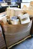1 LOT - LARGE BOX OF NEW ASSORTED SMALLWARES INCLUDING PLATES, WINE GLASSES, PLASTIC INSERT PANS, RA
