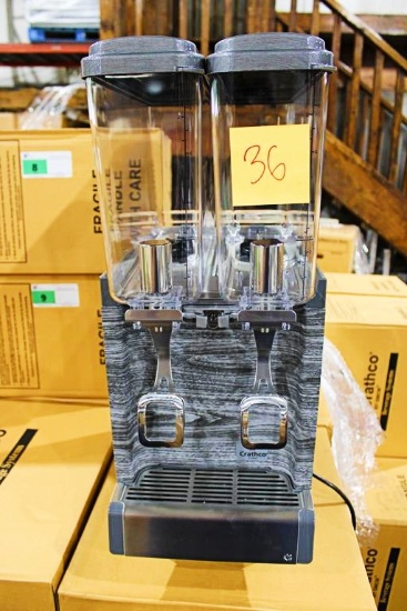 NEW CRATHCO CS-2E/1D-16 2-HEAD REFRIGERATED BEVERAGE MACHINE