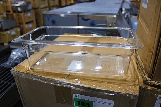 NEW WINCO 1/3 SIZE, 4IN. PLASTIC INSERT PANS