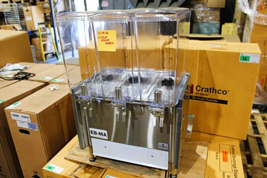 NEW CRATHCO CS-3L-16 3-HEAD REFRIGERATED BEVERAGE MACHINE