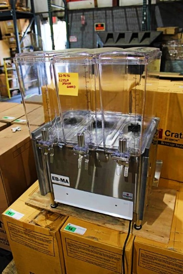 NEW CRATHCO CS-3L-16 3-HEAD REFRIGERATED BEVERAGE MACHINE