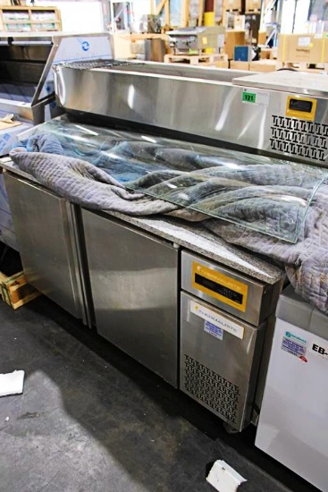 NEW SCRATCH & DENT FLOOR MODEL DISPLAY THERMALRITE SELF CONTAINED 2-DOOR MARBLE WORKTOP COOLER W/ RE
