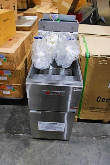 NEW CECILWARE PRO FMS504NAT 50LB NATURAL GAS DEEP FRYER
