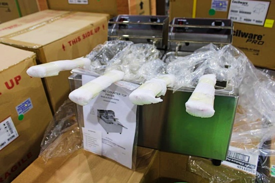 NEW CECILWARE PRO EL-2X15 COUNTERTOP ELECTRIC FRYER