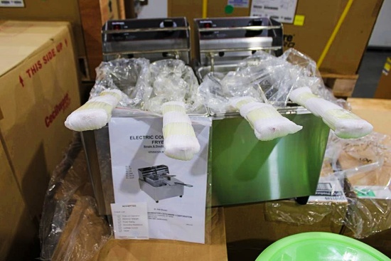 NEW CECILWARE PRO EL-2X15 COUNTERTOP ELECTRIC FRYER