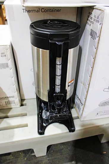 NEW GRINDMASTER GIU15GGRINDV2 1.5 GALLON THERMAL CONTAINER/ DISPENSER ON STAND