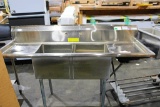 NEW FLOOR DISPLAY MODEL JOHN BOOS E2S8-18-12T18 6FT STAINLESS STEEL 2-COMPARTMENT SINK