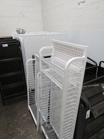 24-Inch White Merchandisers 8in Deep