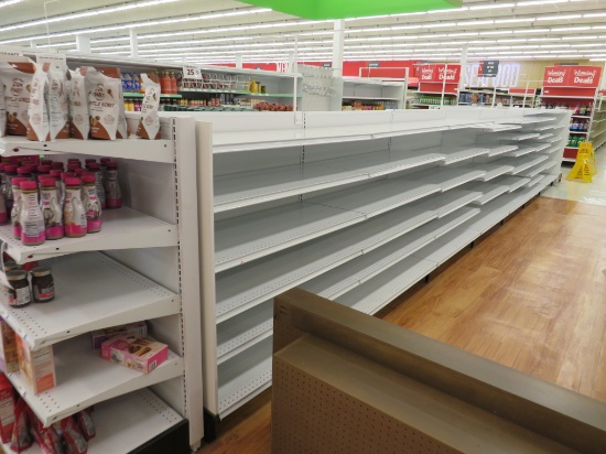 Madix Gondola Shelving 54in Tall 20/22 - 28ft W/4ft End Caps - Sold By The Foot