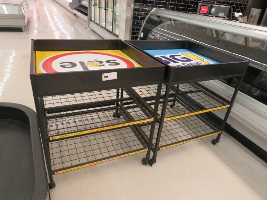36x36 Black Bulk Bin Tables