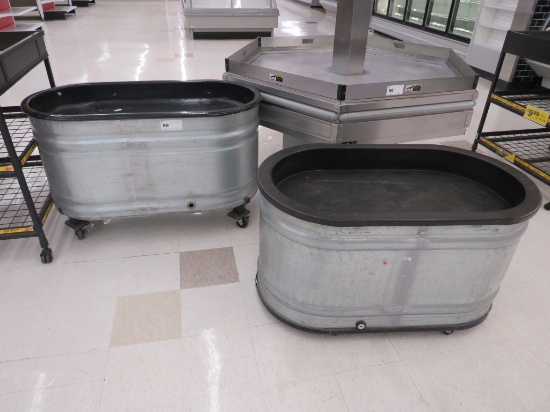 4ft Ice-Down Display Bins On Casters