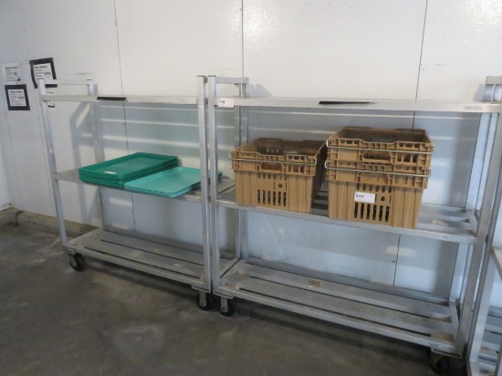 20x60 3-Deck Aluminum Cooler Carts