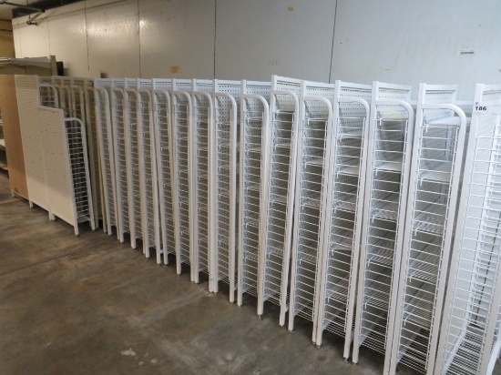 24-Inch White Merchandisers 8in Deep