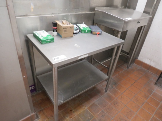 24x36 Stainless Steel Table