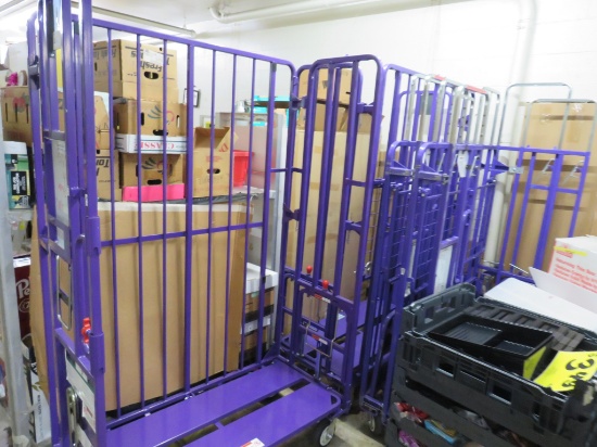 50-Inch Purple Folding Stock Carts