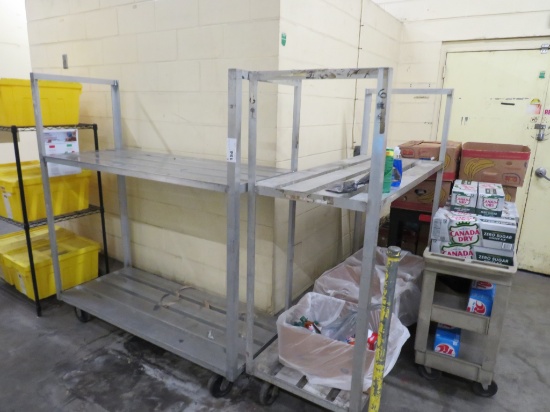 24x60 2-Deck Aluminum Cooler Carts
