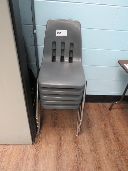 GRAY STACKING CHAIRS