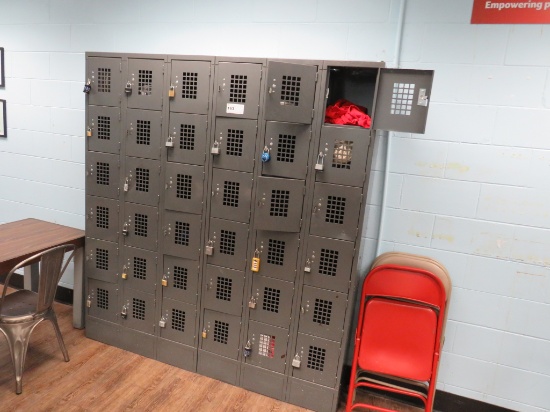 Set Of 36 Employee Lockers