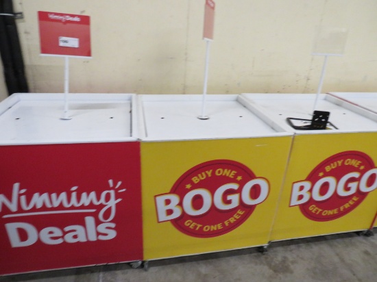 35x35 White Mobile Bulk Bin Tables