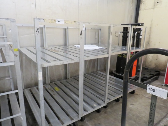 24x60 2-Deck Aluminum Cooler Carts