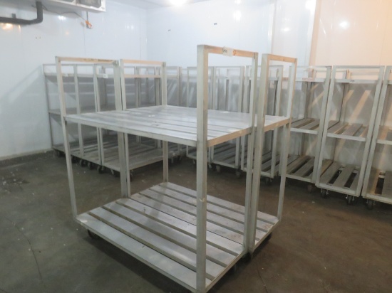 24x60 2-Deck Aluminum Cooler Carts