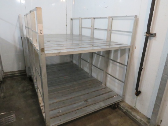 24x60 2-Deck Aluminum Cooler Carts