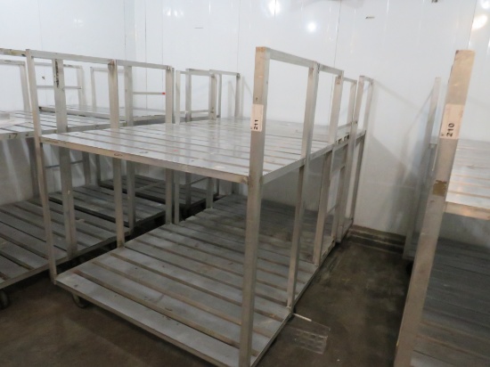 24x60 2-Deck Aluminum Cooler Carts