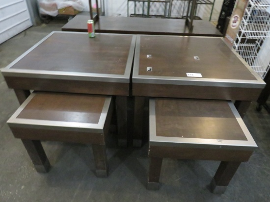 Nesting Bakery Display Tables 2-24x24, 2-36x36