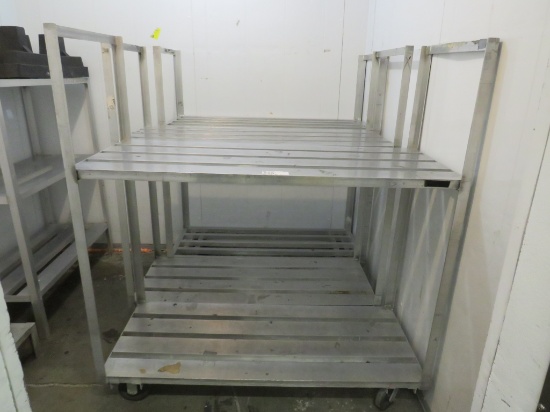 24x60 2-Deck Aluminum Cooler Carts