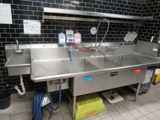 105-Inch 3-Compartment Sink W/Hand Sink