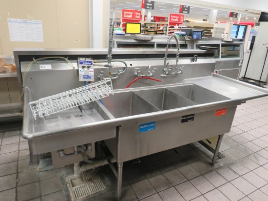 101-Inch 3-Compartment Sink
