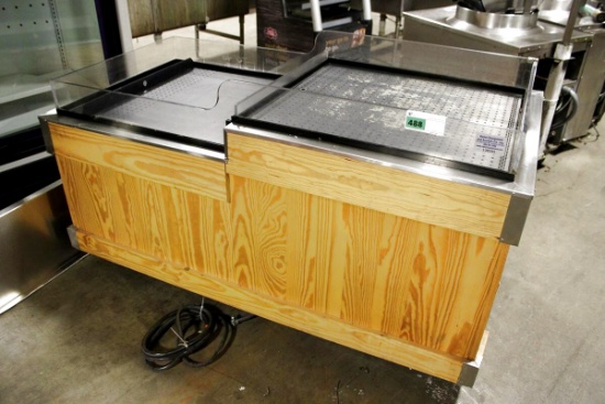 34in X 68in Hillphoenix Step-Down Self Contained Open Air Grab & Go Refrigerated Produce Bin