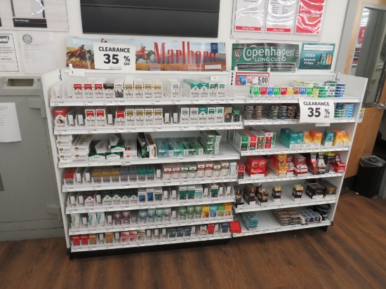 7ft Cigarette Shelving