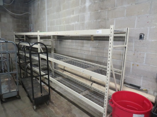 6FT TALL RACKING - 20IN DEEP, 8FT BEAMS - SOLD BY THE BAY