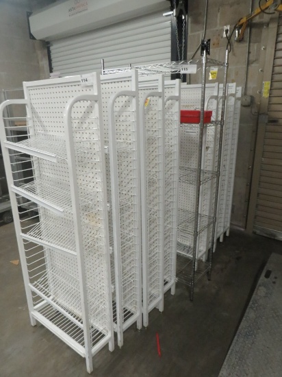 24-INCH WHITE MERCHANDISERS 8IN SHELVES