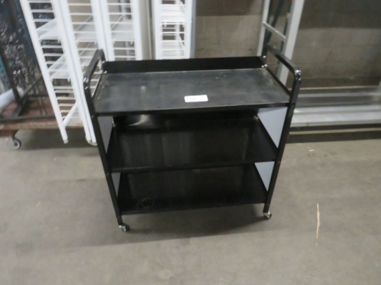 36-INCH BLACK 3-SHELF DISPLAY RACK