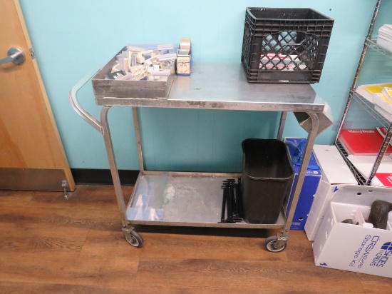 S/STEEL 2-DECK STOCK CART