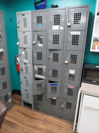 SET OF 24 EMPLOYEE LOCKERS