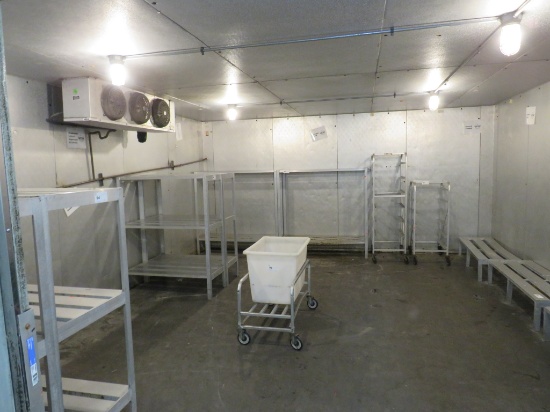 W.A. BROWN 18X22 WALK-IN PRODUCE COOLER 8FT TALL - NO COMPRESSOR
