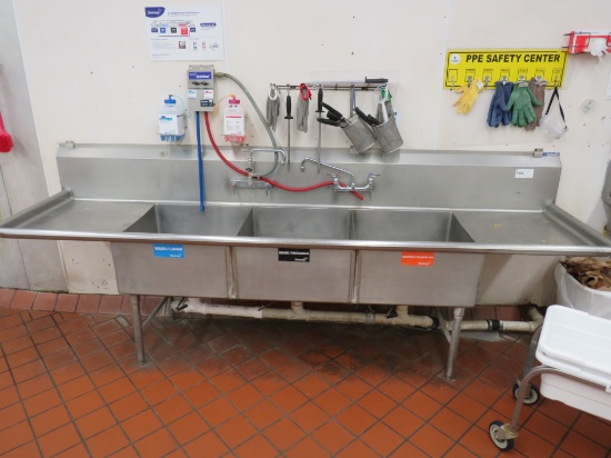 120-INCH 3-COMPARTMENT SINK