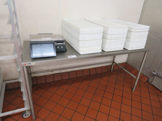 6ft Stainless Steel Table - 30in Deep