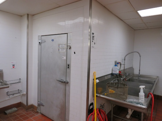 W.A. BROWN 7X11 WALK-IN DELI COOLER 8FT TALL - NO COMPRESSOR